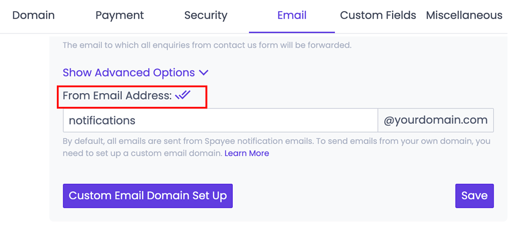 How to set up a Custom Email Domain within the Spayee ...